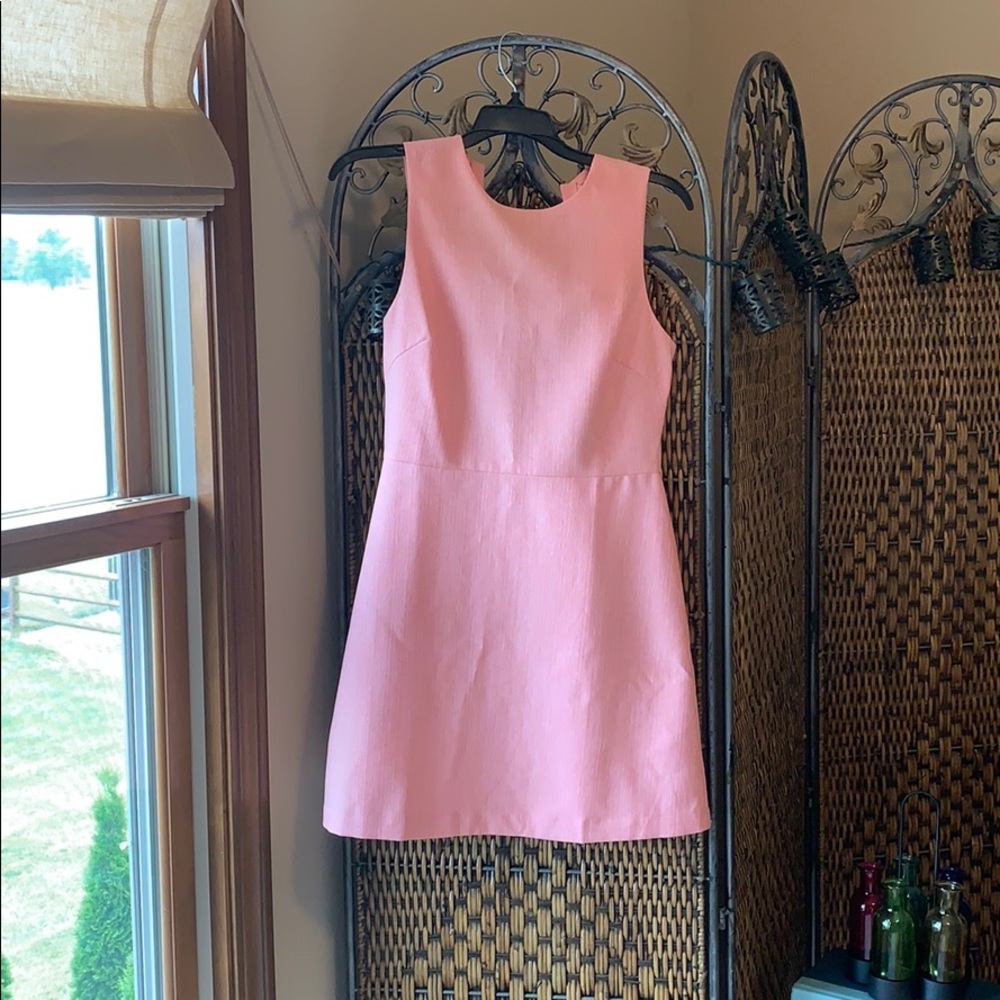 Light pink dress with lace up open back